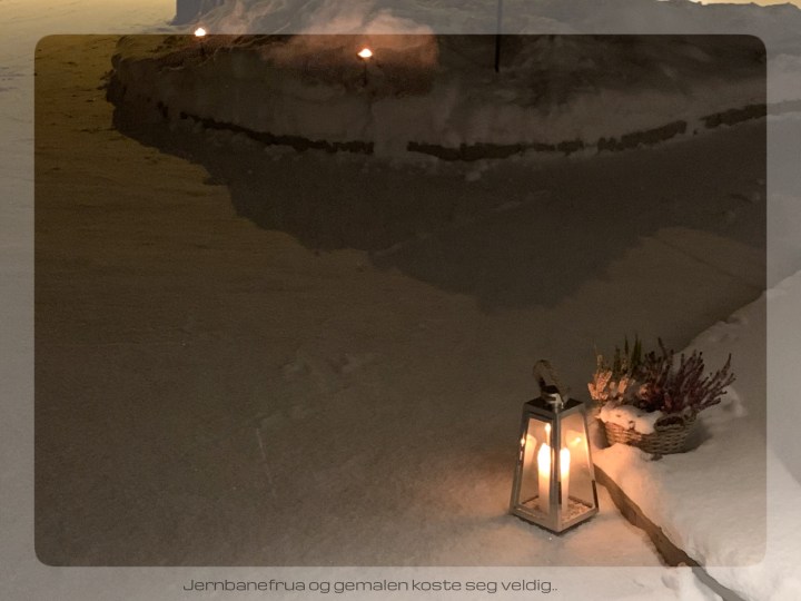 Jernbanefrua på besøk.