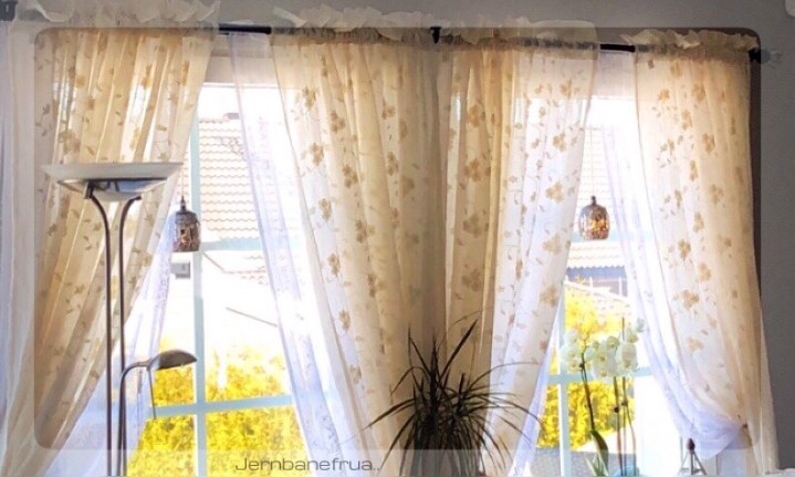 Nye gardinstenger og gardiner. 