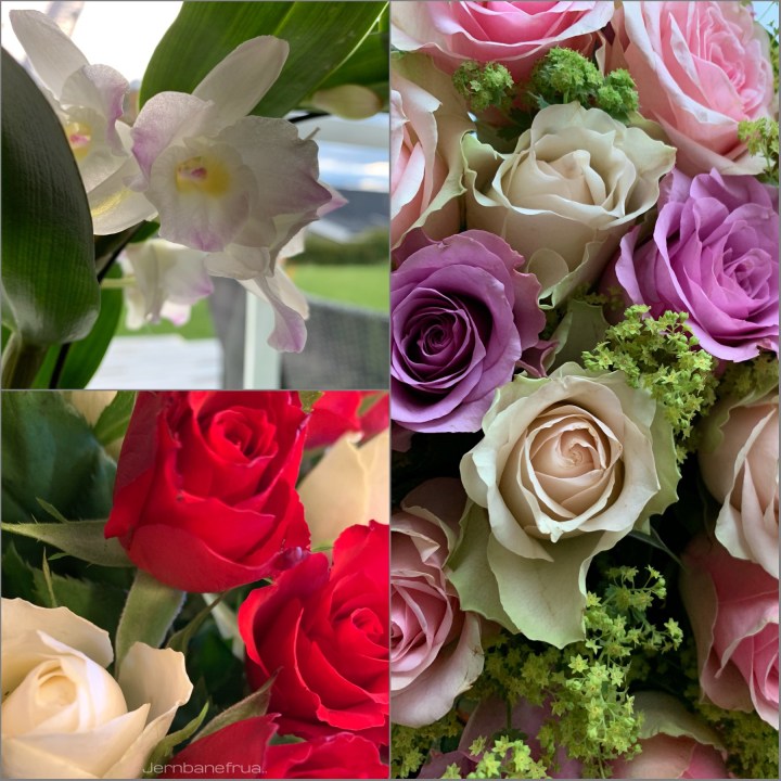 God bedring blomster til gemalen. 